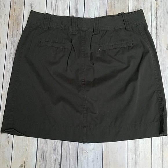*NWT J CREW Brown button down mini skirt - Picture 3 of 5